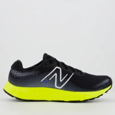 Tênis New Balance 520V8 Preto e Verde (Primeira compra no APP)