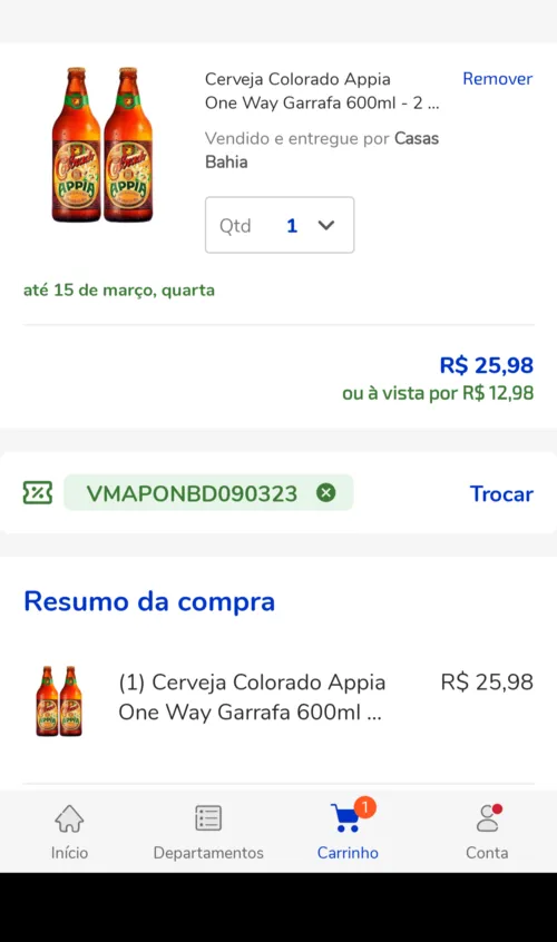 Imagem na descrição da promoção