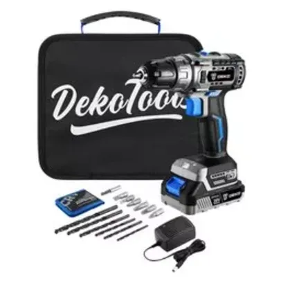 Parafusadeira Brushless DEKO-DKBL20DU3-B 20V - KIT maleta, bits e brocas