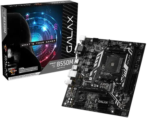 PLACA MÃE GALAX B550M AMD AM4 M-ATX | R$664