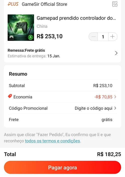 Imagem na descrição da promoção