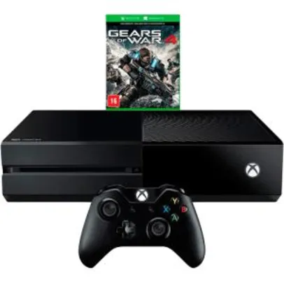 Console Xbox One 500GB + Game Gears of War 4 (via download) + Controle Sem Fio - Microsoft por R$ 1148