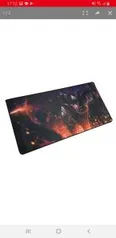 Mouse Pad Gamer Guerreiro Chama - Extra Grande 70x35 Cm 3mm