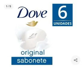 Sabonete Em Barra Dove Branco 90g 6 Unidades | R$3