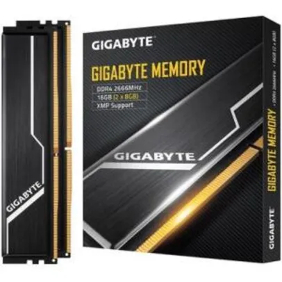 Memória Gigabyte 16GB(2x8GB), 2666MHz, DDR4, CL16 - R$490