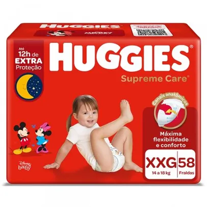 Fralda Huggies Supreme Care XXG - 58 unidades