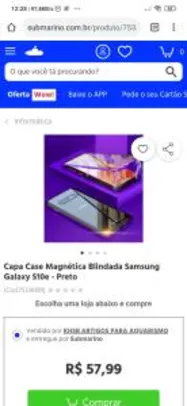 Saindo por R$ 58: Capa Case Magnética Blindada Samsung Galaxy S10e - Preto | R$58 | Pelando