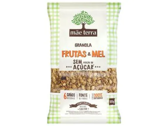 Granola Mãe Terra Integral Sem Açúcar - Frutas e Mel 800g