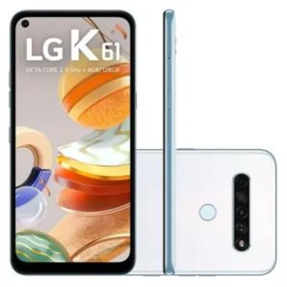 Smartphone LG K61 LMQ630BAW 128GB Android 9.0 Pie Branco | R$ 1139