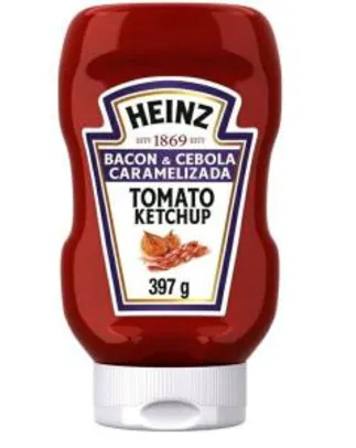 R$3,00 de volta - Ketchup Heinz Bacon e Cebola Caramelizada 397g | R$3,65