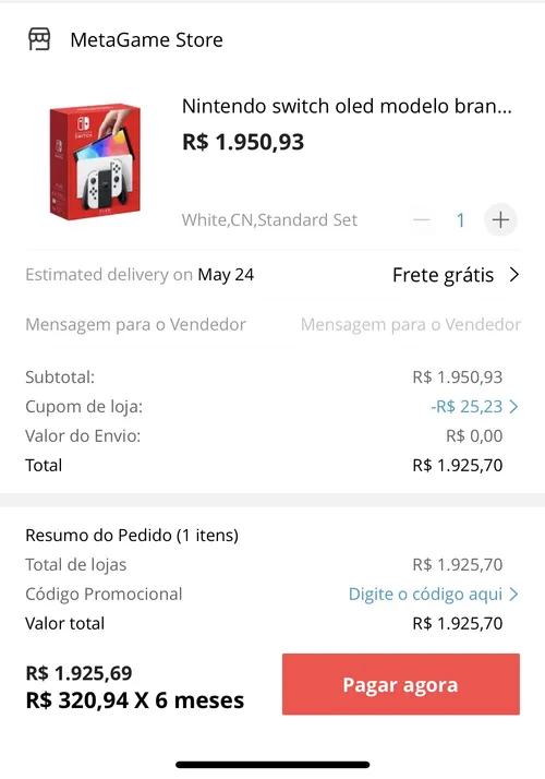 Imagem na descrição da promoção