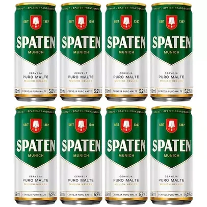 Cerveja Spaten Puro Malte com 8 latas - Pack 269ml