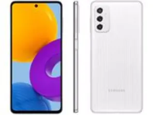 [MAGALUPAY] Smartphone Samsung Galaxy M52 128GB Branco 5G - 6GB RAM Tela 6,7” Câm. Tripla + Selfie 