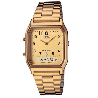 Relógio Feminino Anadigi Casio Vintage AQ-230GA-9BMQ - Dourado R$269