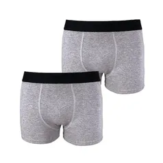 Kit 2 Cuecas Boxer Box Cotton Algodão Lisa Básica Casual Confortável