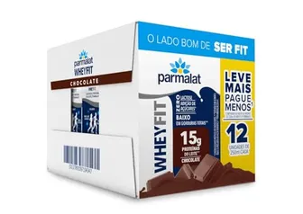 (REC) Parmalat WheyFit Pack Bebida Láctea Chocolate 15g de Proteína 250 Ml - 12 Unidades