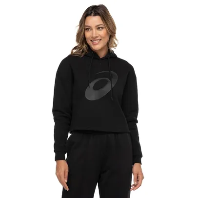 Blusa de Moletom Cropped Feminina ASICS com Capuz e Fleece