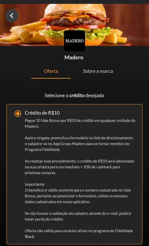 Imagem na descrição da promoção