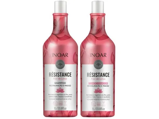 Inoar Résistance Flor de Lótus Kit - Kit Shampoo e Condicionador 