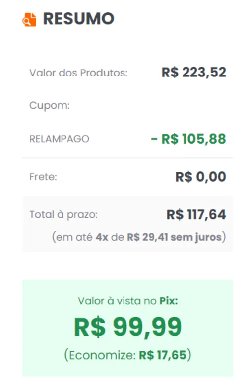 Imagem na descrição da promoção