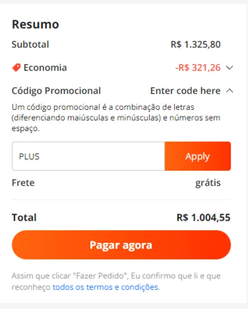 Imagem na descrição da promoção