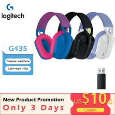 Headset Gamer Sem Fio Logitech G435 - 3 Cores