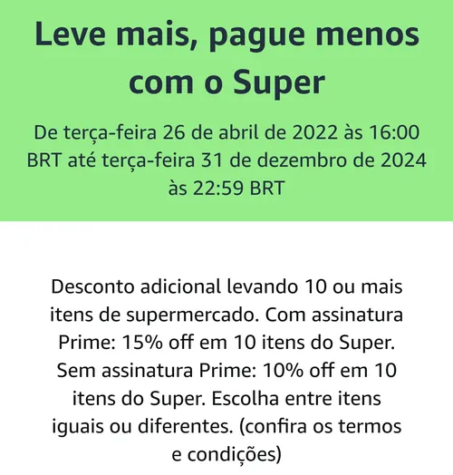 Imagem na descrição da promoção