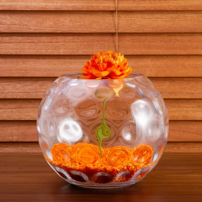Vaso de Vidro Bubble Ball 17cm