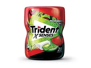 (50% off 2° unidade / SUPER R$7,97) Goma de mascar Trident XSenses Morango Lime Garrafa 54g