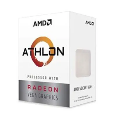 Processador AMD Athlon 3000G Dual Core 3.5GHz AM4 5MB | R$ 381