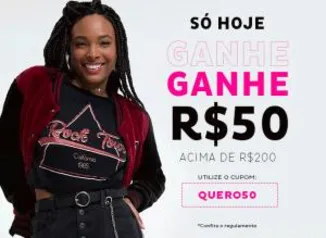 R$50 OFF em compras acima de R$ 200.