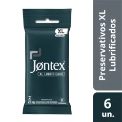 Preservativo Jontex XL Lubrificado 6 Unidades