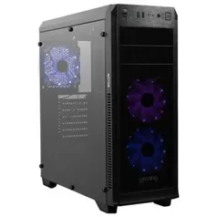 Gabinete Mesh Sadoshi Preto (Acompanha 3 Fans com LED)