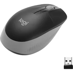 Mouse Sem Fio Logitech M190 Com Design Ambidestro (Cinza) | R$40