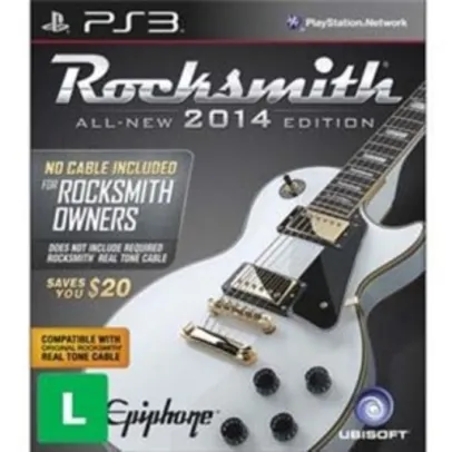 Jogo Rocksmith 2014 versão sem Cabo - PS3 - R$40