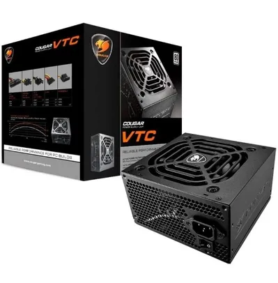 (Prime) Fonte Cougar VTC 500W 80 Plus White PFC ATIVO | R$288