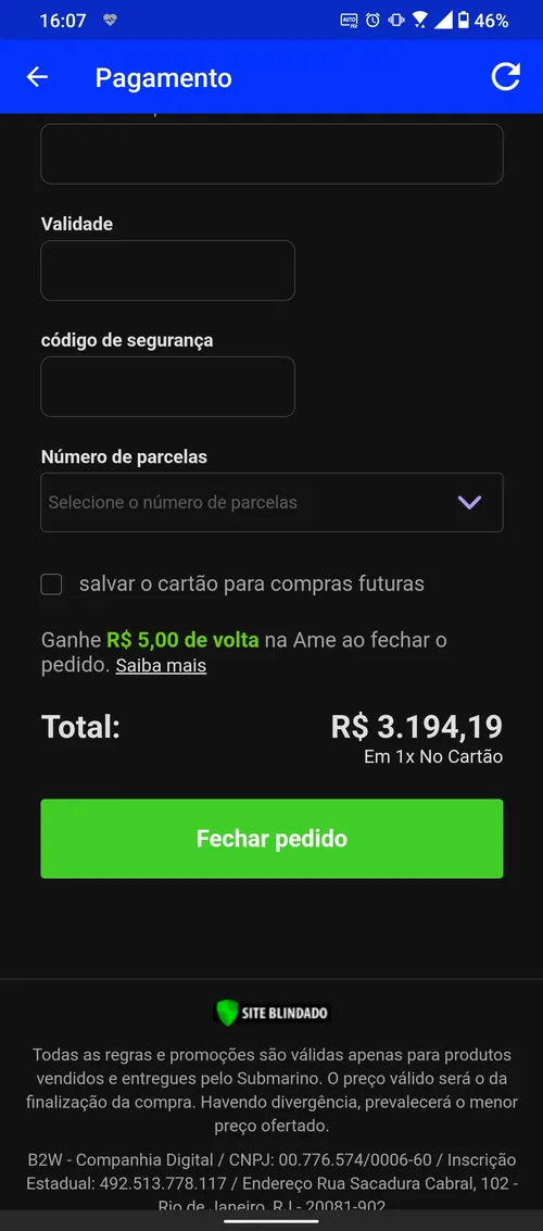 Imagem na descrição da promoção