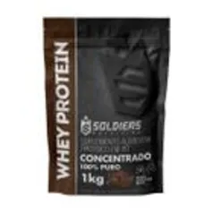 Whey Protein Concentrado 1kg - Chocolate Belga - Importado - Soldiers Nutrition