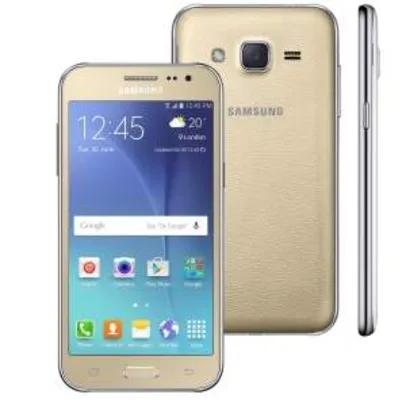 [Casas Bahia] Smartphone Samsung Galaxy J2 TV Duos Dourado com Dual chip, Tela 4.7", TV Digital, 4G, Câmera 5MP, Android 5.1 e Processador Quad Core de 1.1 Ghz - R$699