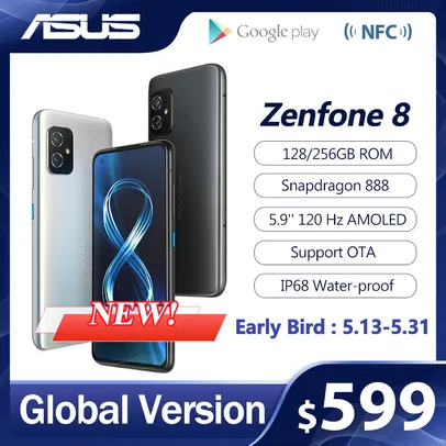 Smartphone Zenfone 8 8GB 128GB | R$ 3210