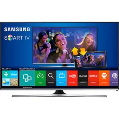 Smart TV LED 48" Samsung 48J5500 Full HD com Conversor Digital 3 HDMI 2 USB Wi-Fi 120Hz CMR - R$2184