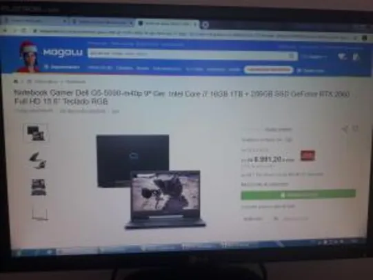 Notebook Dell G5 RTX 2060 R$6991