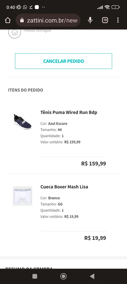 Imagem na descrição da promoção