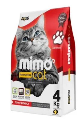 Areia Sanitaria Mimo Cat Perfumada Tradicional 4kg Vermelho