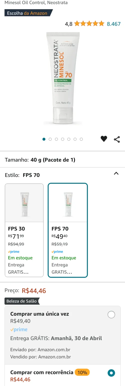 Imagem na descrição da promoção