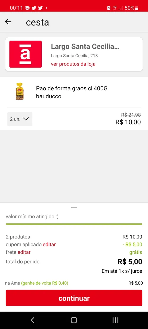 Imagem na descrição da promoção