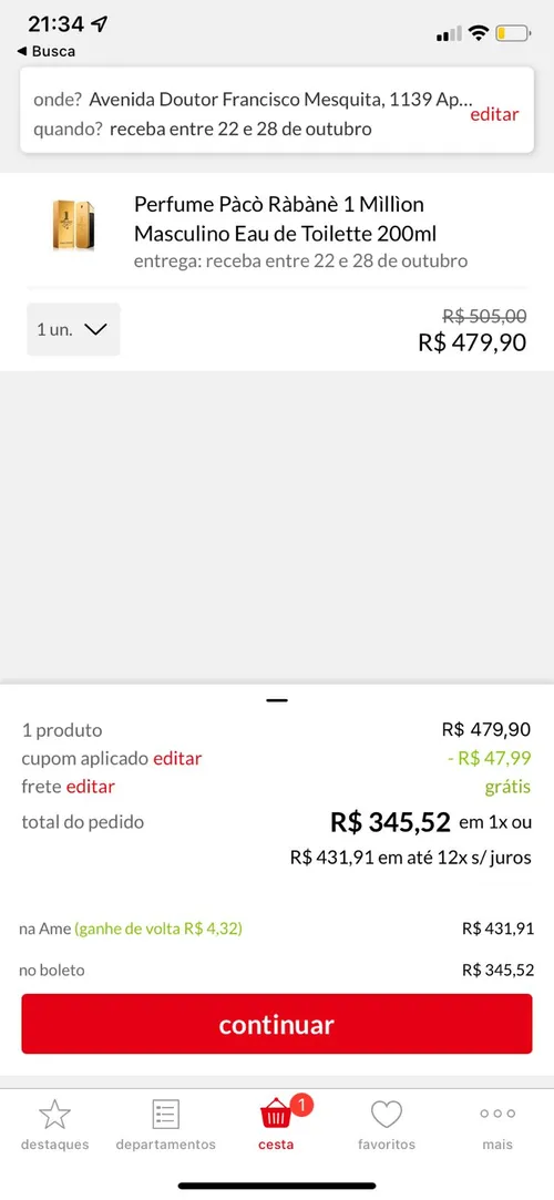 Imagem na descrição da promoção