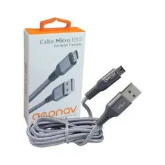 Cabo Micro USB Geonav 1M | R$ 12