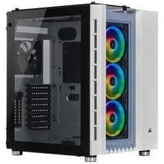 Gabinete Gamer Corsair Crystal 680x RGB, Full Tower, Vidro Temperado, 4 Fans, White, S-Fonte, CC-9011169-WW