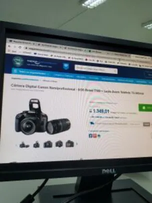 Câmera Digital Canon - EOS REBEL T100 + LENTE 75X300MM | R$1349